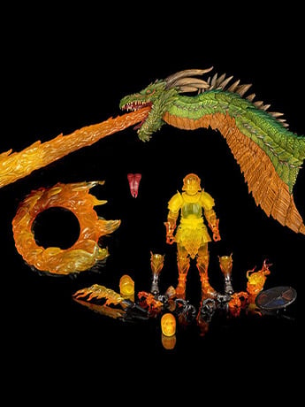 Mythic Legions: Order of Beyithirr Beyithirr Fiery Breath Set with Burning Knight Action Figure Gallery Image 2
