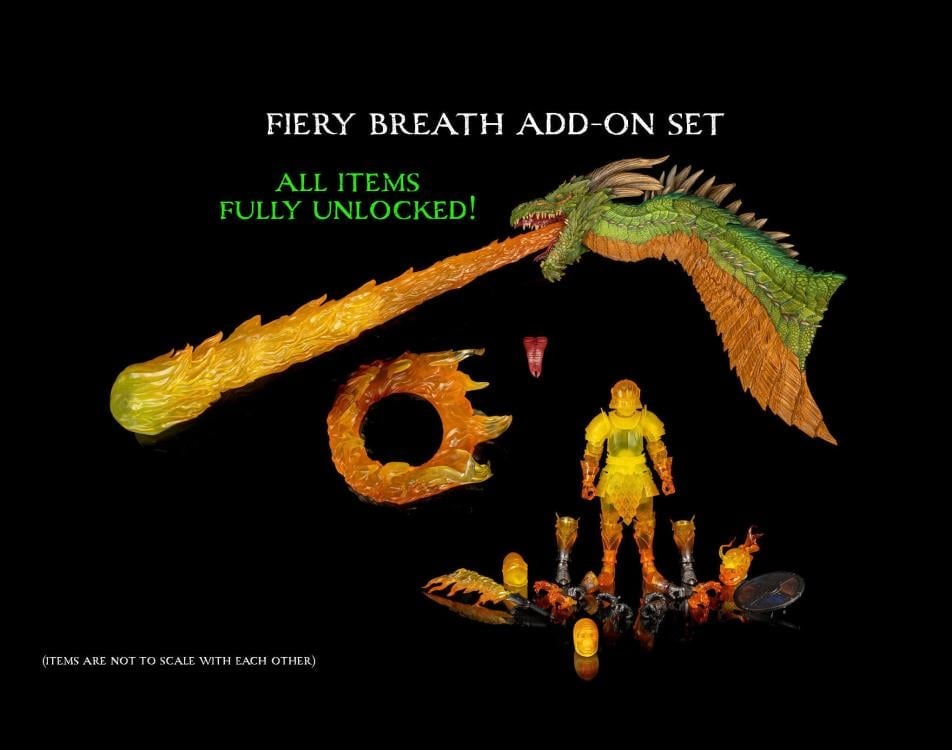 Mythic Legions: Order of Beyithirr Beyithirr Fiery Breath Set with Burning Knight Action Figure Gallery Image 10