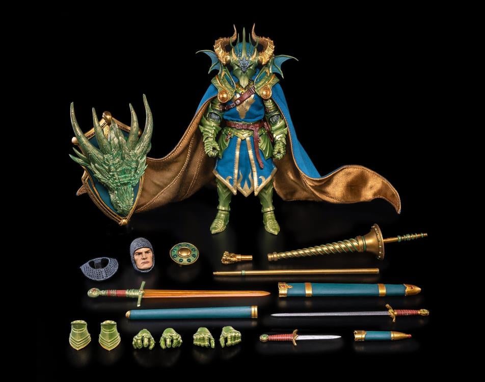 Mythic Legions: Order of Beyithirr Beyithirr the Green Action Figure Set with Sir Benegarr, Ashen Skeleton, and Beyithirr's Fury Gallery Image 11