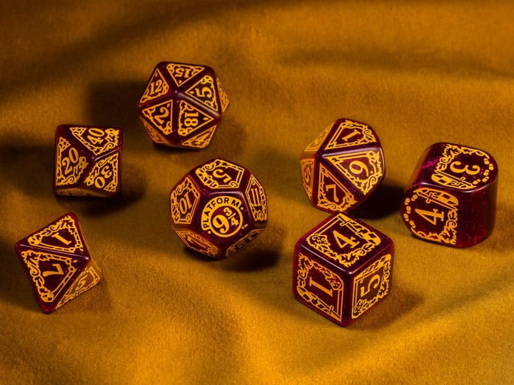 Harry Potter Gryffindor Modern Dice Set (Red) Gallery Image 1