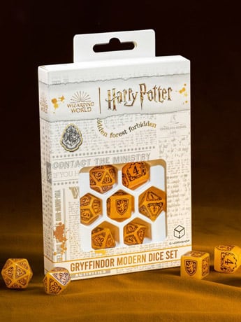 Harry Potter Gryffindor Modern Dice Set (Gold) Gallery Image 2