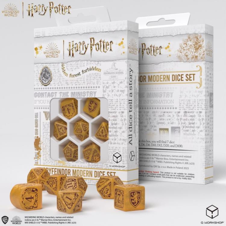 Harry Potter Gryffindor Modern Dice Set (Gold) Gallery Image 4