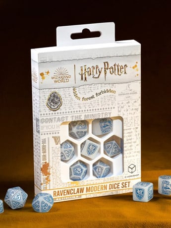 Harry Potter Ravenclaw Modern Dice Set (White) Gallery Image 2