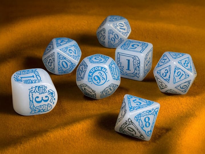 Harry Potter Ravenclaw Modern Dice Set (White) Gallery Image 1