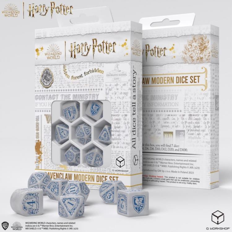 Harry Potter Ravenclaw Modern Dice Set (White) Gallery Image 4