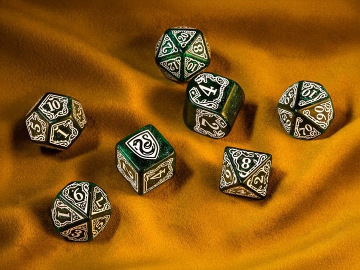 Harry Potter Slytherin Modern Dice Set (Green) Gallery Image 1