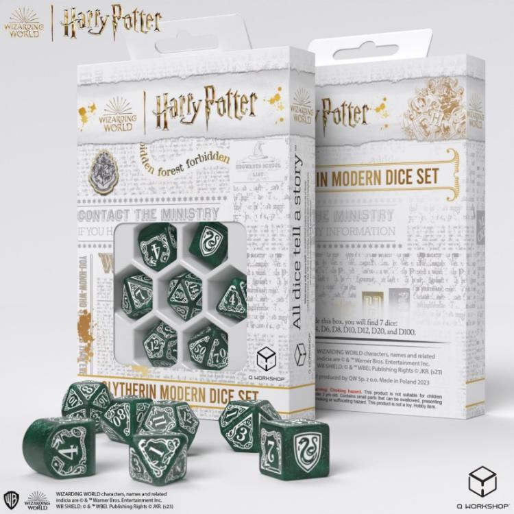 Harry Potter Slytherin Modern Dice Set (Green) Gallery Image 4