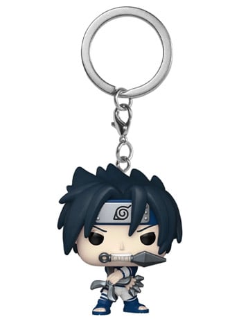 Naruto Pocket Pop! Keychain Sasuke Uchiha with Demon Wind Shuriken Gallery Image 2