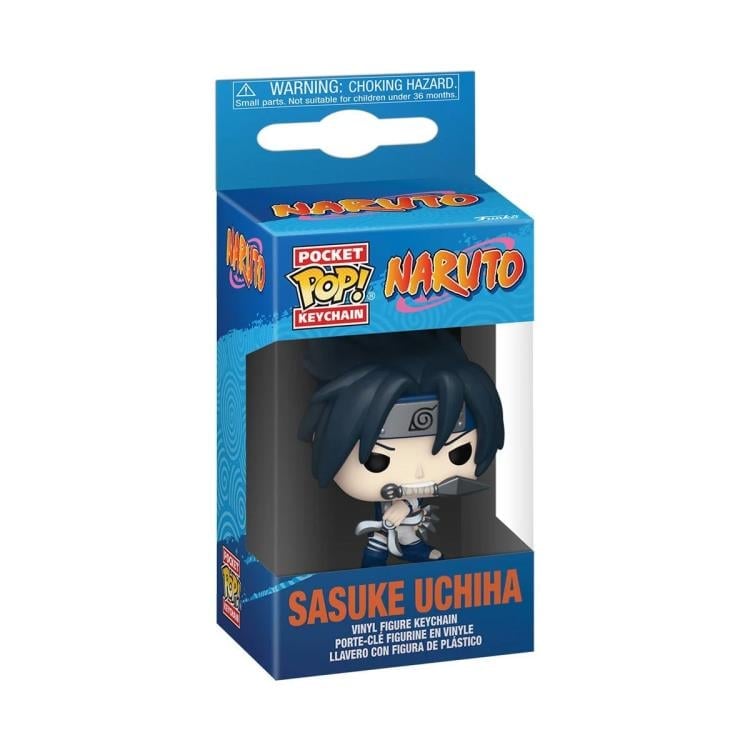Naruto Pocket Pop! Keychain Sasuke Uchiha with Demon Wind Shuriken Gallery Image 3