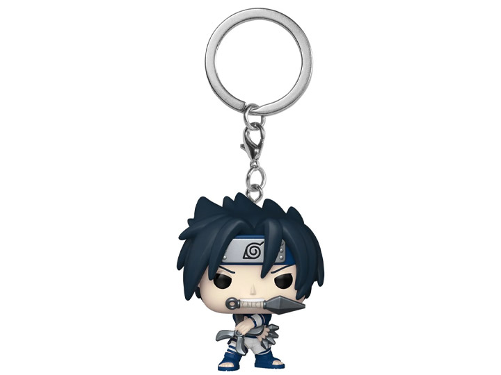 Naruto Pocket Pop! Keychain Sasuke Uchiha with Demon Wind Shuriken Gallery Image 1