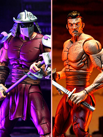 Teenage Mutant Ninja Turtles Worms of Madness Shredder (Mirage Comics) Action Figure Two-Pack Gallery Image 2