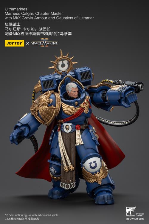 Warhammer 40,000: Space Marine 2 Ultramarines Marneus Calgar Chapter Master with MKX Gravis Armour and Gauntlets of Ultramar 1/18 Scale Action Figure Gallery Image 12