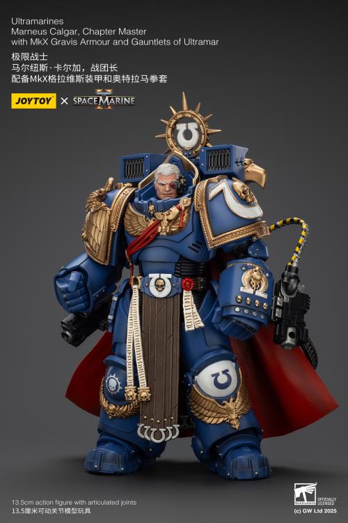 Warhammer 40,000: Space Marine 2 Ultramarines Marneus Calgar Chapter Master with MKX Gravis Armour and Gauntlets of Ultramar 1/18 Scale Action Figure Gallery Image 11