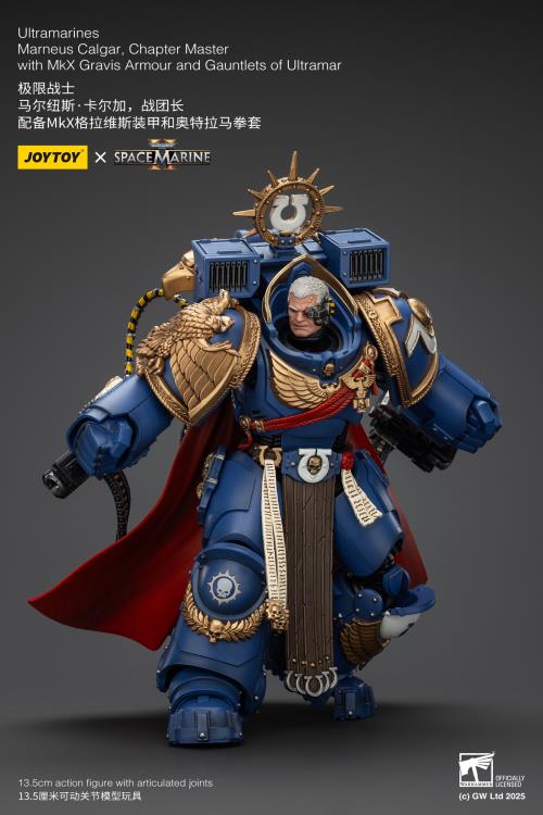 Warhammer 40,000: Space Marine 2 Ultramarines Marneus Calgar Chapter Master with MKX Gravis Armour and Gauntlets of Ultramar 1/18 Scale Action Figure Gallery Image 14