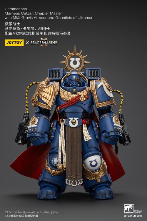 Warhammer 40,000: Space Marine 2 Ultramarines Marneus Calgar Chapter Master with MKX Gravis Armour and Gauntlets of Ultramar 1/18 Scale Action Figure Gallery Image 4