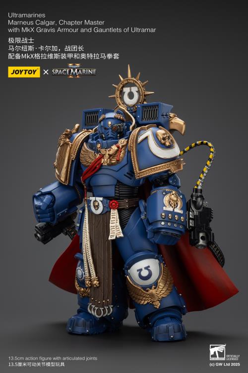 Warhammer 40,000: Space Marine 2 Ultramarines Marneus Calgar Chapter Master with MKX Gravis Armour and Gauntlets of Ultramar 1/18 Scale Action Figure Gallery Image 10