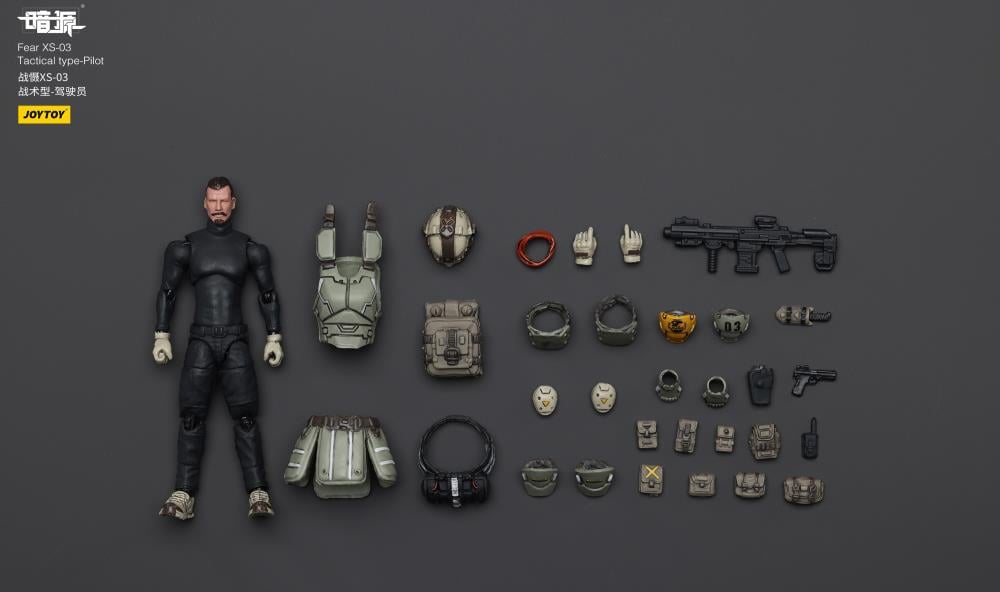 Battle for the Stars Fear XS-03 Tactical Type Pilot 1/25 Scale Action Figure Gallery Image 13