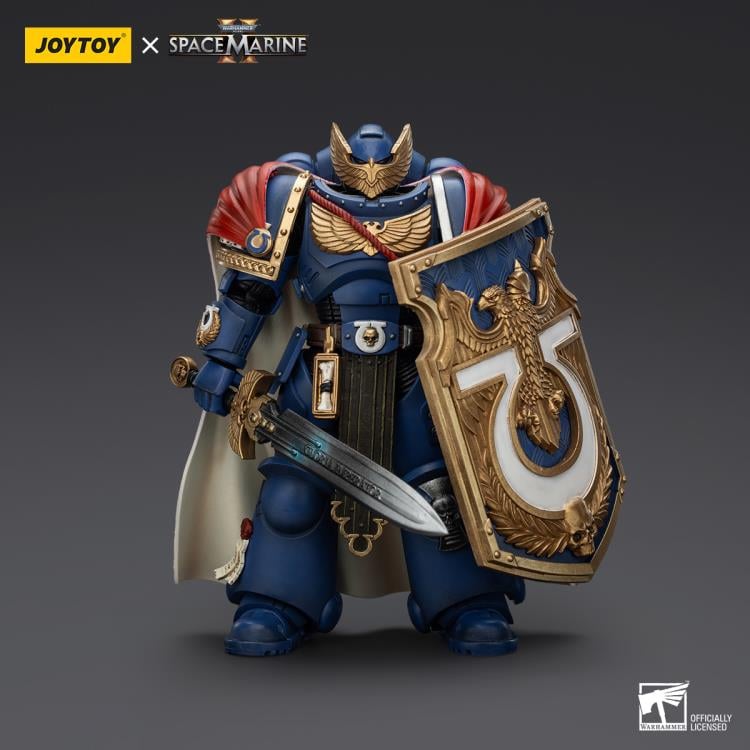 Warhammer 40,000: Space Marine 2 Ultramarines Victrix Honour Guard With Storm Shield And Power Sword 1/18 Scale Action Figure Gallery Image 4