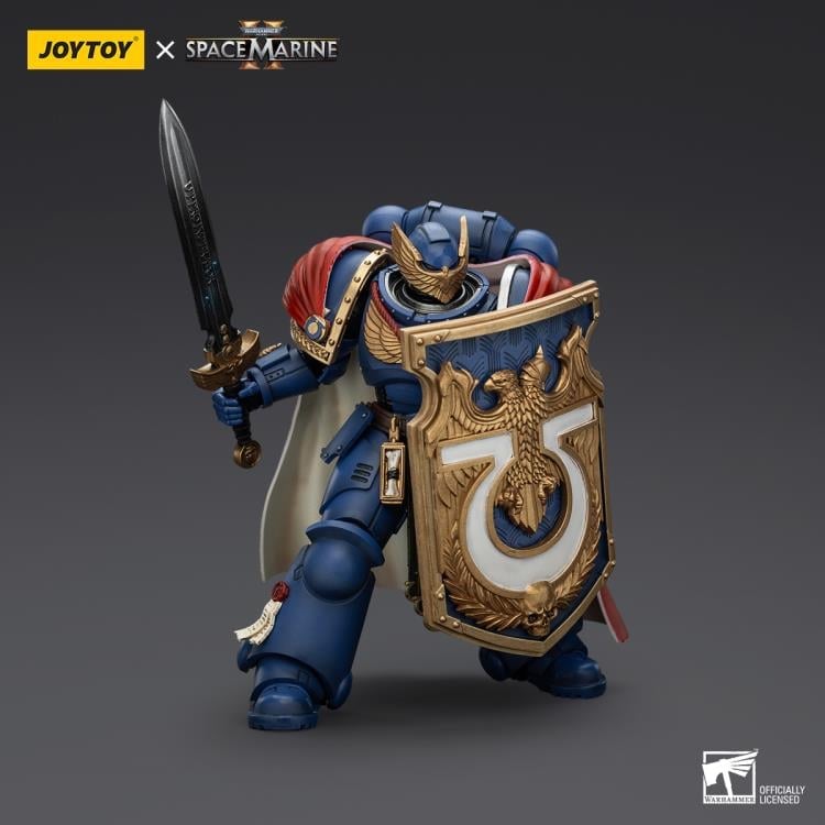 Warhammer 40,000: Space Marine 2 Ultramarines Victrix Honour Guard With Storm Shield And Power Sword 1/18 Scale Action Figure Gallery Image 5