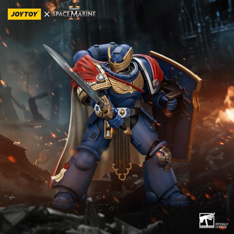 Warhammer 40,000: Space Marine 2 Ultramarines Victrix Honour Guard With Storm Shield And Power Sword 1/18 Scale Action Figure Gallery Image 3