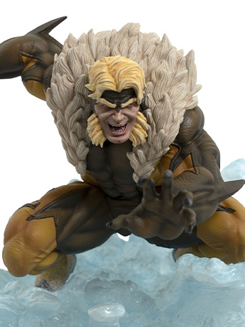 Marvel Gallery Comic Sabretooth Figure Diorama Gallery Image 2