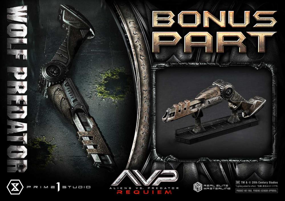 Aliens vs. Predator: Requiem Real Elite Masterline Wolf Predator (Deluxe Ver.) 1/3 Scale Limited Edition Statue (with Bonus) Gallery Image 164