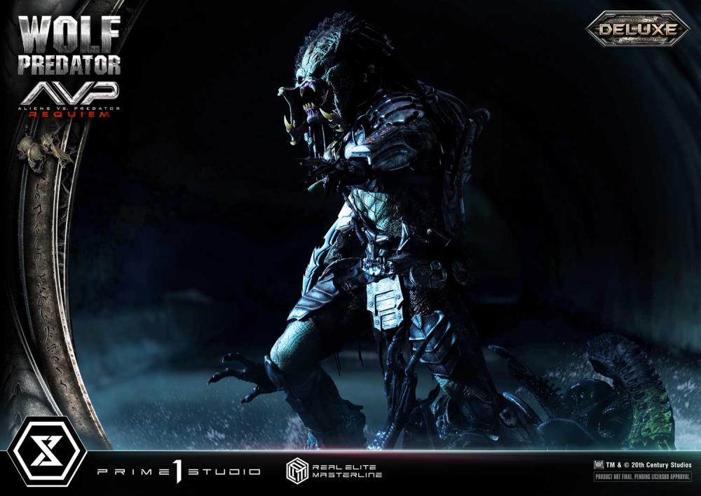 Aliens vs. Predator: Requiem Real Elite Masterline Wolf Predator (Deluxe Ver.) 1/3 Scale Limited Edition Statue (with Bonus) Gallery Image 64