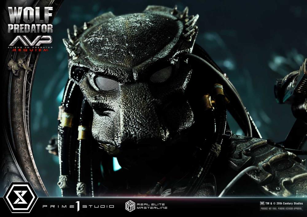 Aliens vs. Predator: Requiem Real Elite Masterline Wolf Predator (Deluxe Ver.) 1/3 Scale Limited Edition Statue (with Bonus) Gallery Image 11