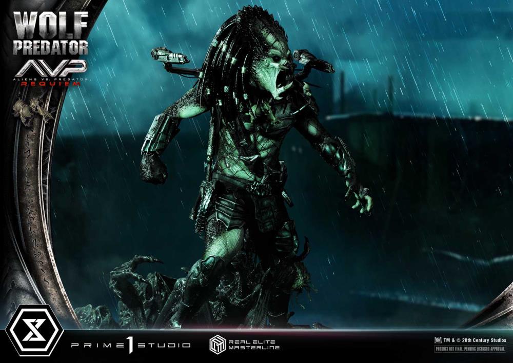 Aliens vs. Predator: Requiem Real Elite Masterline Wolf Predator (Deluxe Ver.) 1/3 Scale Limited Edition Statue (with Bonus) Gallery Image 24