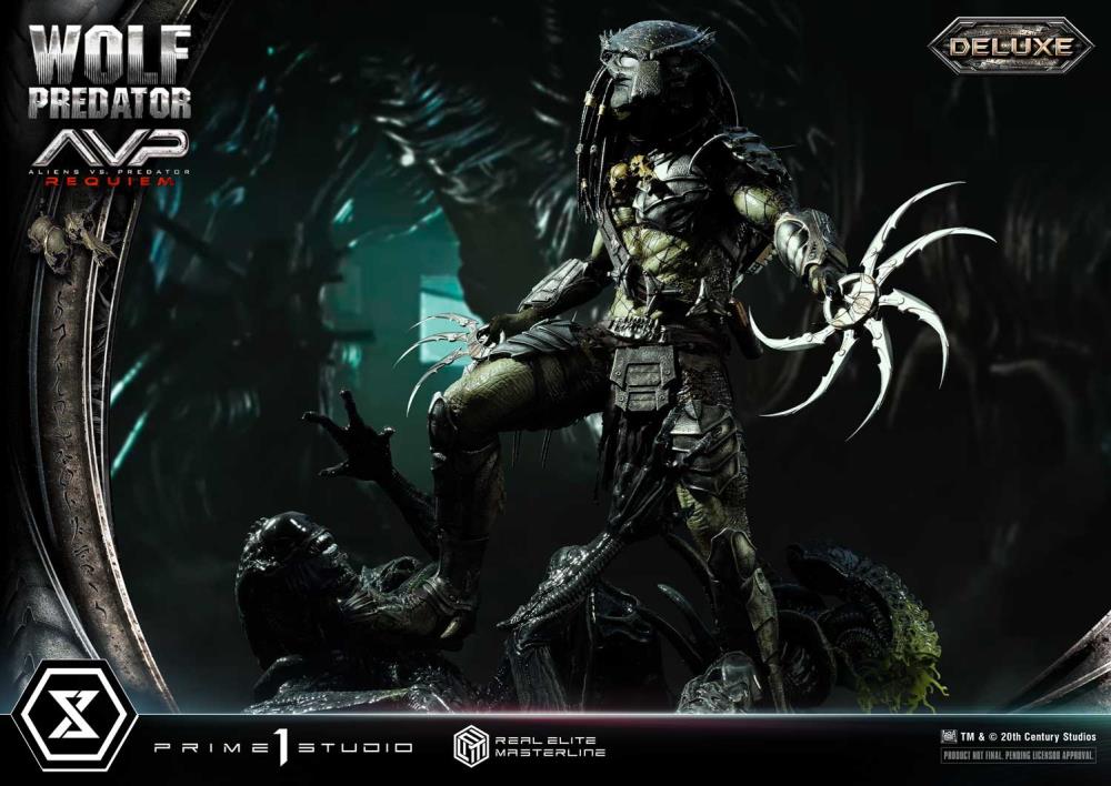 Aliens vs. Predator: Requiem Real Elite Masterline Wolf Predator (Deluxe Ver.) 1/3 Scale Limited Edition Statue (with Bonus) Gallery Image 4