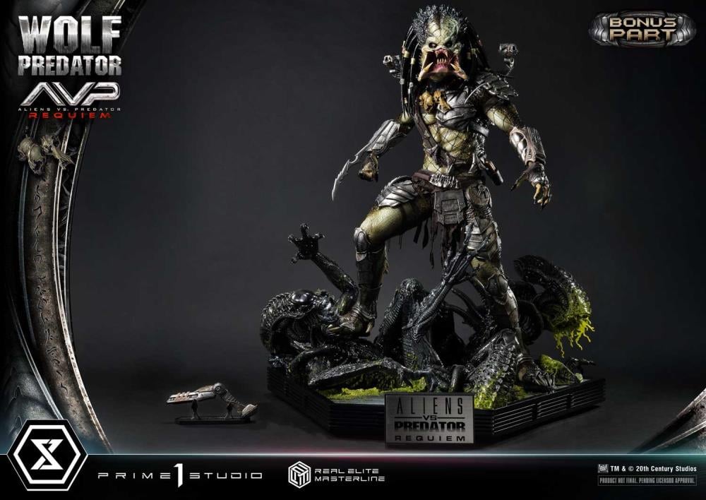 Aliens vs. Predator: Requiem Real Elite Masterline Wolf Predator (Deluxe Ver.) 1/3 Scale Limited Edition Statue (with Bonus) Gallery Image 133
