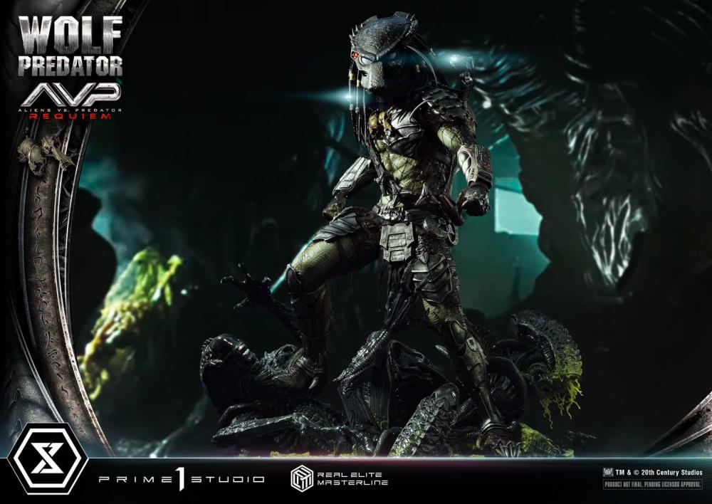 Aliens vs. Predator: Requiem Real Elite Masterline Wolf Predator (Deluxe Ver.) 1/3 Scale Limited Edition Statue (with Bonus) Gallery Image 3