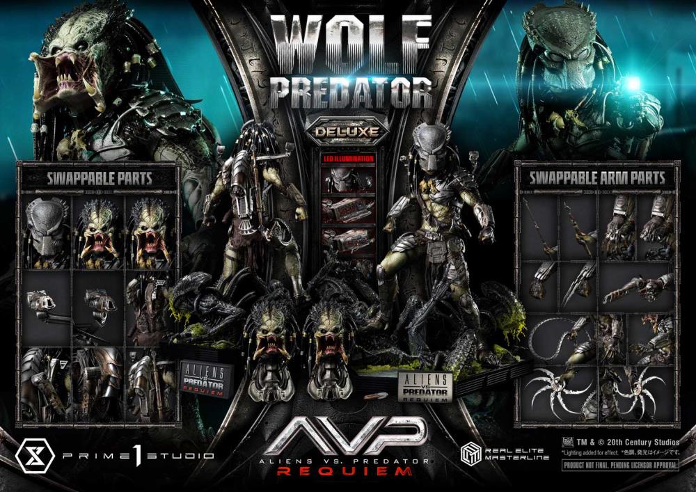 Aliens vs. Predator: Requiem Real Elite Masterline Wolf Predator (Deluxe Ver.) 1/3 Scale Limited Edition Statue (with Bonus) Gallery Image 169