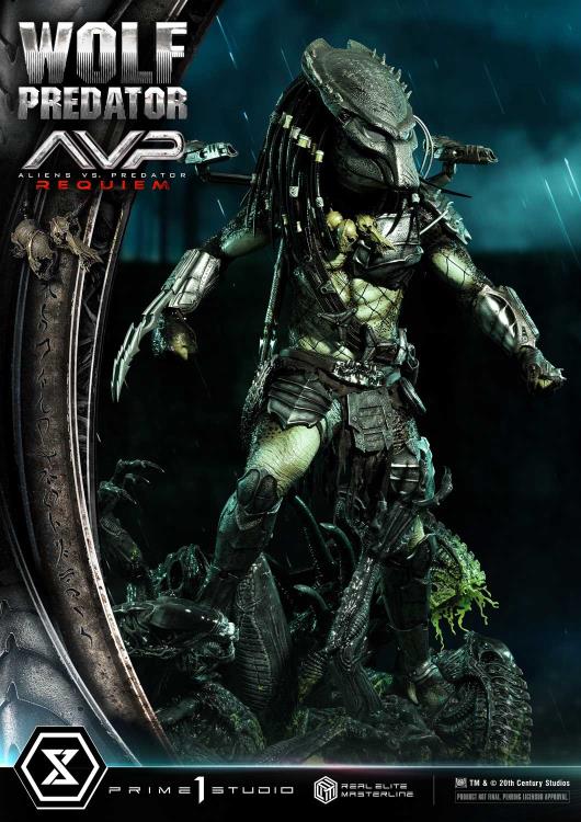 Aliens vs. Predator: Requiem Real Elite Masterline Wolf Predator (Deluxe Ver.) 1/3 Scale Limited Edition Statue (with Bonus) Gallery Image 13
