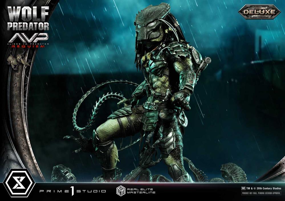 Aliens vs. Predator: Requiem Real Elite Masterline Wolf Predator (Deluxe Ver.) 1/3 Scale Limited Edition Statue (with Bonus) Gallery Image 26