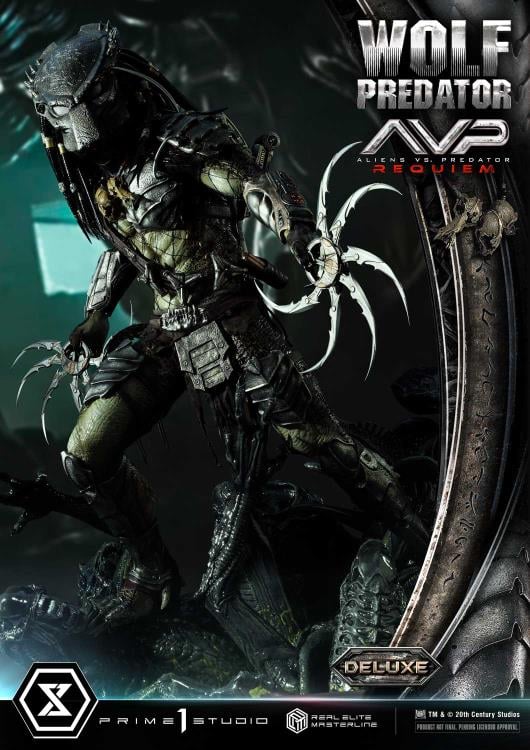 Aliens vs. Predator: Requiem Real Elite Masterline Wolf Predator (Deluxe Ver.) 1/3 Scale Limited Edition Statue (with Bonus) Gallery Image 15