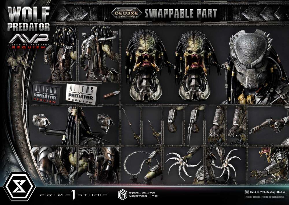 Aliens vs. Predator: Requiem Real Elite Masterline Wolf Predator (Deluxe Ver.) 1/3 Scale Limited Edition Statue (with Bonus) Gallery Image 168