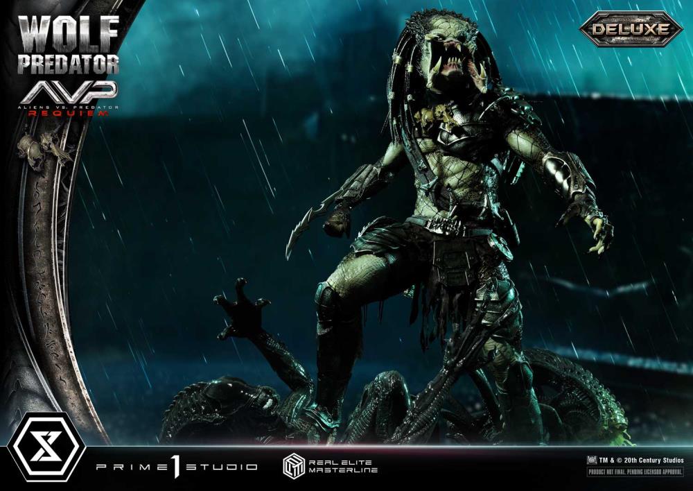 Aliens vs. Predator: Requiem Real Elite Masterline Wolf Predator (Deluxe Ver.) 1/3 Scale Limited Edition Statue (with Bonus) Gallery Image 21