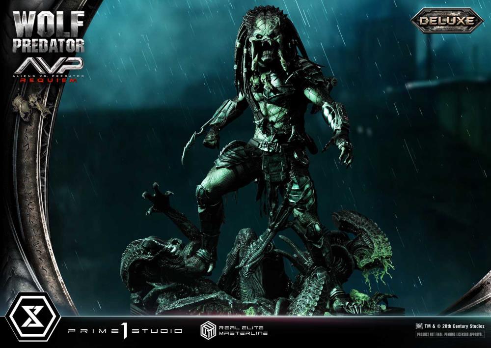 Aliens vs. Predator: Requiem Real Elite Masterline Wolf Predator (Deluxe Ver.) 1/3 Scale Limited Edition Statue (with Bonus) Gallery Image 19