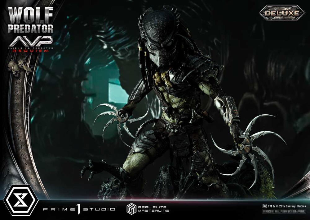 Aliens vs. Predator: Requiem Real Elite Masterline Wolf Predator (Deluxe Ver.) 1/3 Scale Limited Edition Statue (with Bonus) Gallery Image 5