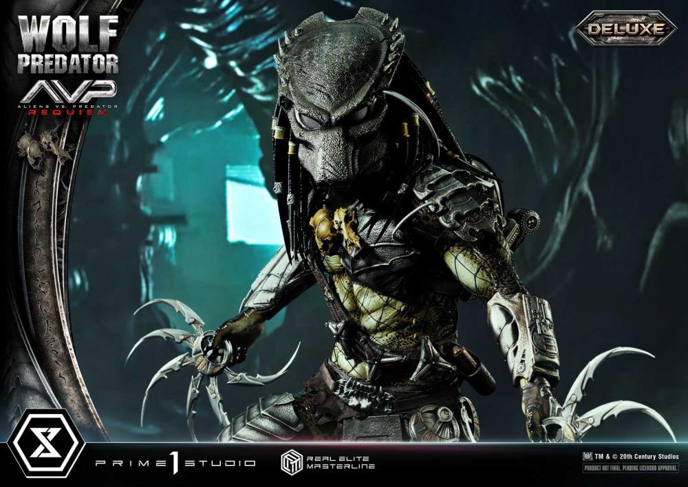 Aliens vs. Predator: Requiem Real Elite Masterline Wolf Predator (Deluxe Ver.) 1/3 Scale Limited Edition Statue (with Bonus) Gallery Image 9