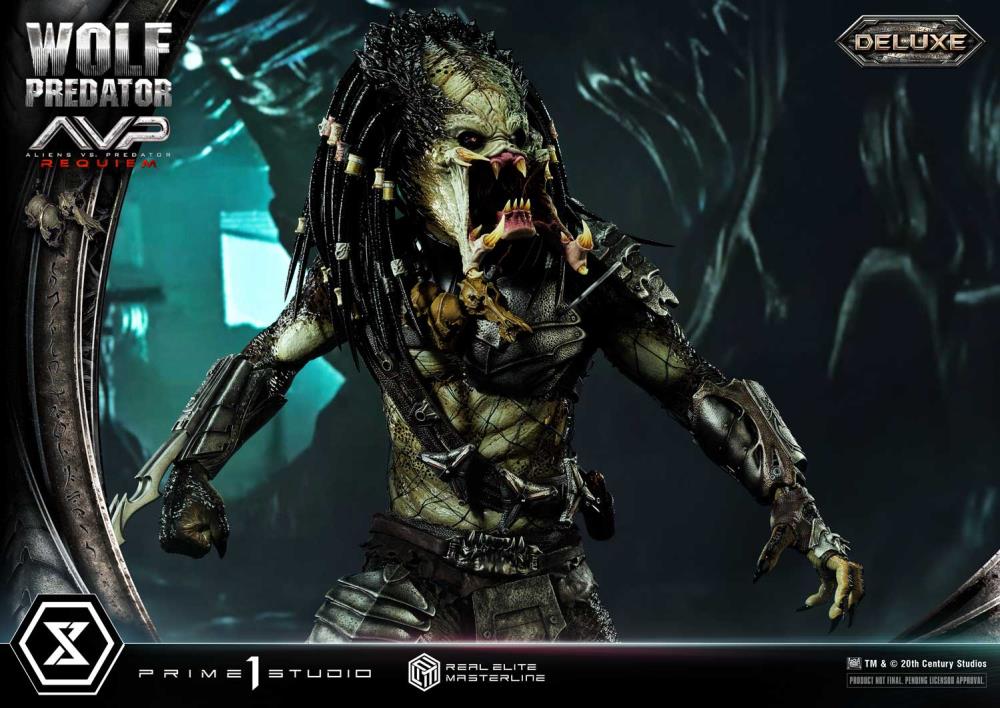Aliens vs. Predator: Requiem Real Elite Masterline Wolf Predator (Deluxe Ver.) 1/3 Scale Limited Edition Statue (with Bonus) Gallery Image 10