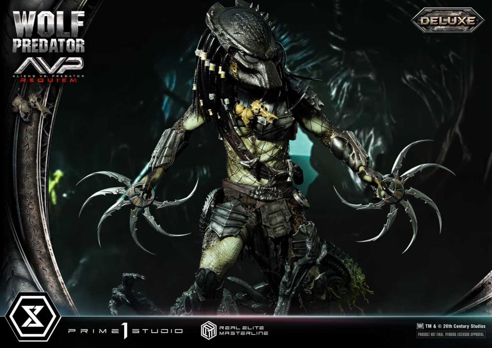 Aliens vs. Predator: Requiem Real Elite Masterline Wolf Predator (Deluxe Ver.) 1/3 Scale Limited Edition Statue (with Bonus) Gallery Image 7