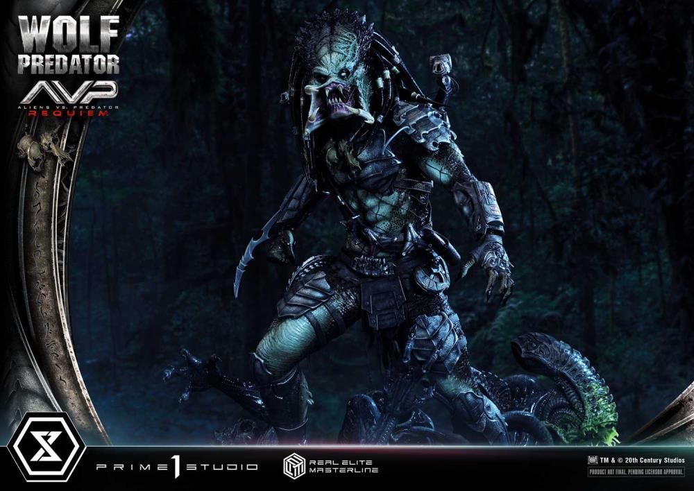Aliens vs. Predator: Requiem Real Elite Masterline Wolf Predator (Deluxe Ver.) 1/3 Scale Limited Edition Statue (with Bonus) Gallery Image 67