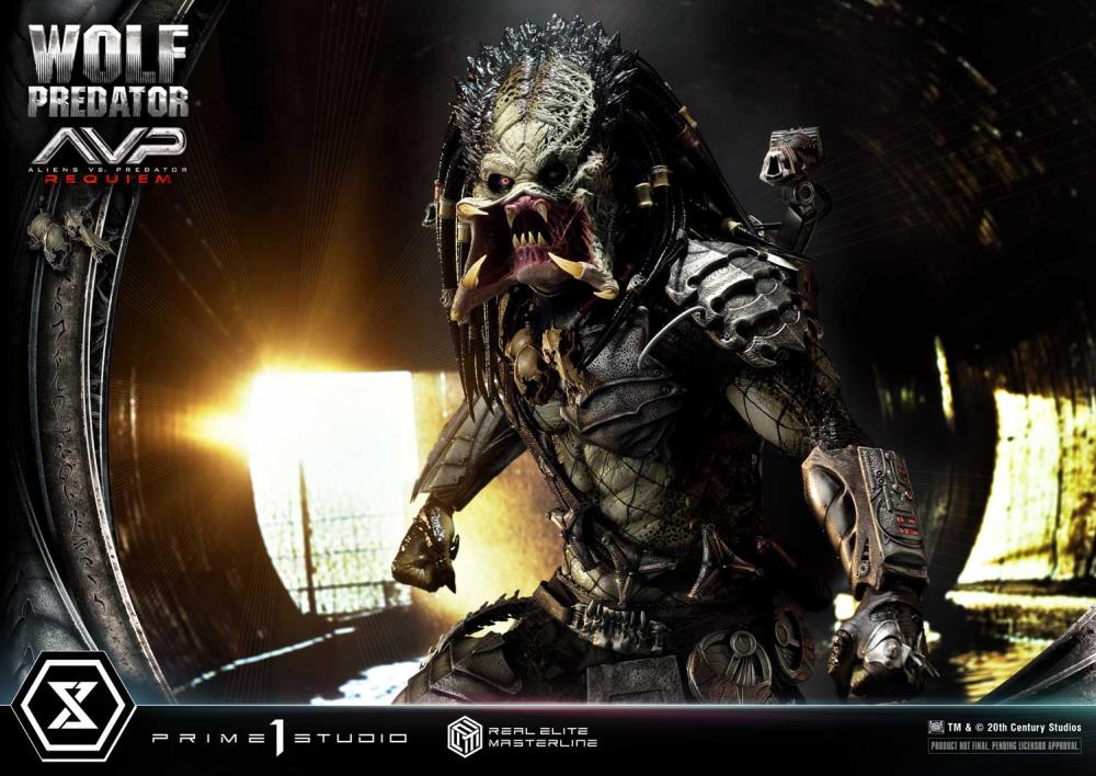 Aliens vs. Predator: Requiem Real Elite Masterline Wolf Predator (Deluxe Ver.) 1/3 Scale Limited Edition Statue (with Bonus) Gallery Image 57