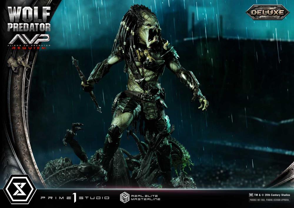 Aliens vs. Predator: Requiem Real Elite Masterline Wolf Predator (Deluxe Ver.) 1/3 Scale Limited Edition Statue (with Bonus) Gallery Image 31