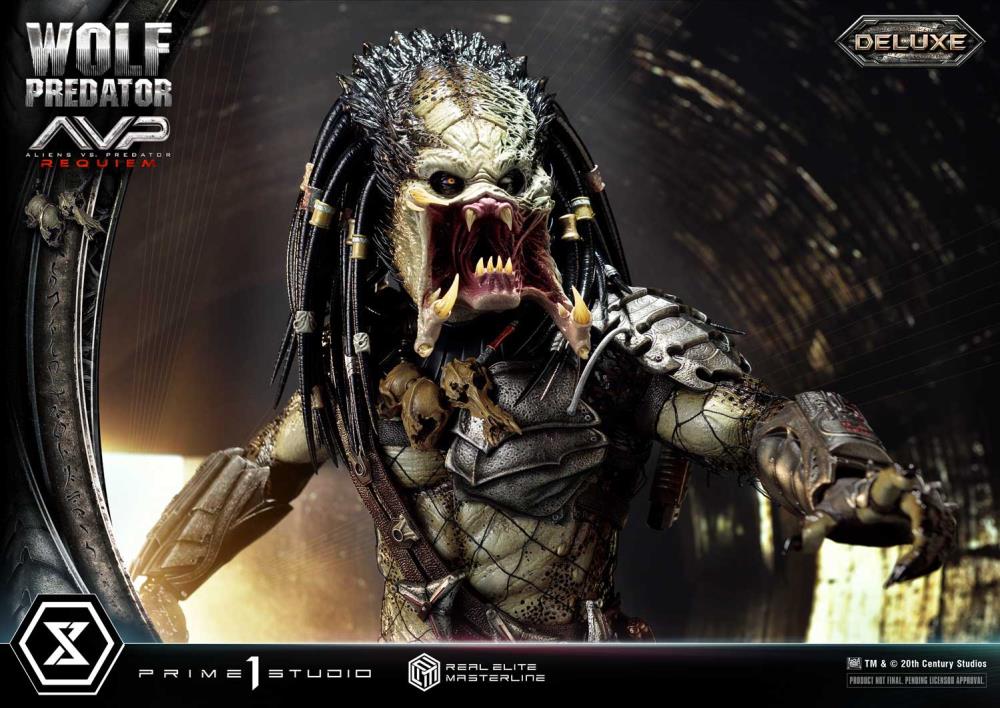 Aliens vs. Predator: Requiem Real Elite Masterline Wolf Predator (Deluxe Ver.) 1/3 Scale Limited Edition Statue (with Bonus) Gallery Image 59