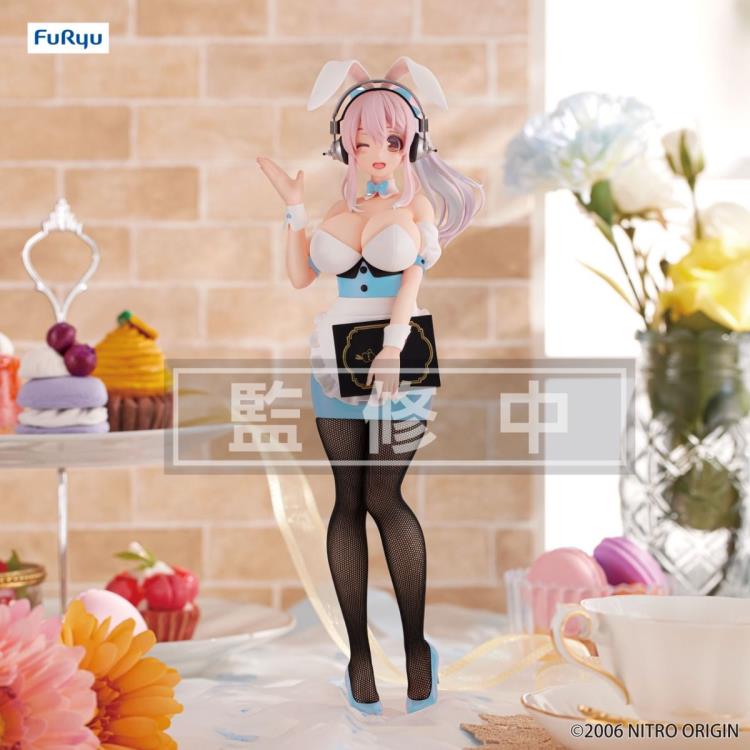 Nitroplus BiCute Bunnies Super Sonico (Waitress Light Blue Color Ver.) Figure Gallery Image 3