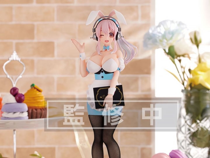 Nitroplus BiCute Bunnies Super Sonico (Waitress Light Blue Color Ver.) Figure Gallery Image 1