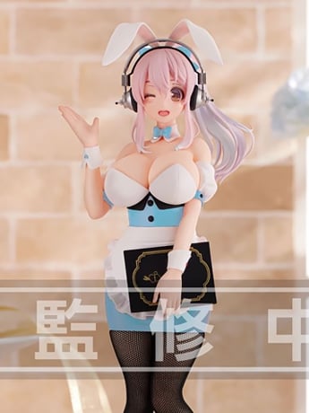 Nitroplus BiCute Bunnies Super Sonico (Waitress Light Blue Color Ver.) Figure Gallery Image 2